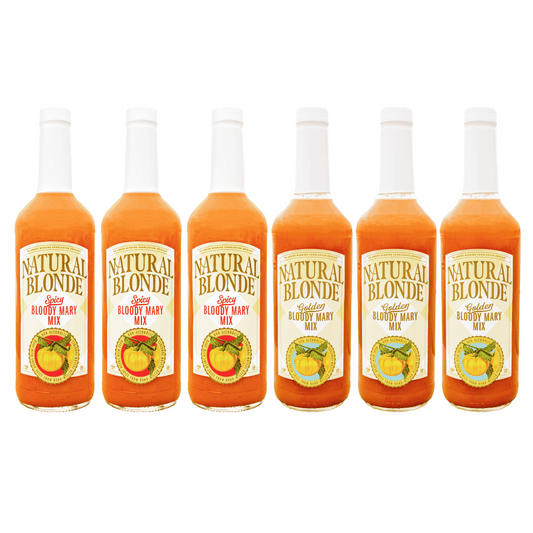 Natural Blonde 3 Golden/3 Spicy Bloody Mary Mix 6-Pack