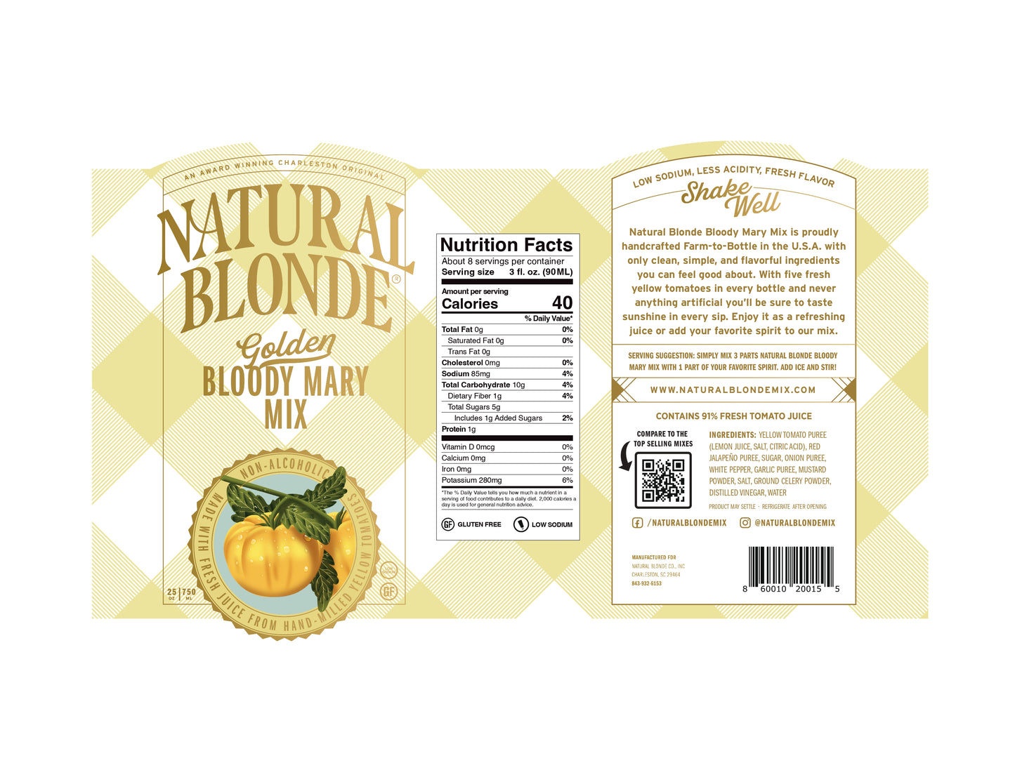 Natural Blonde Golden Bloody Mary Mix - 750 ml